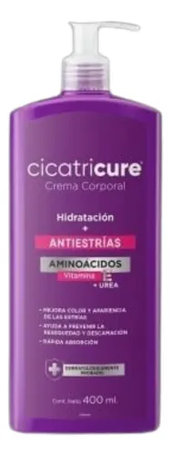 Cicatricure Crema Anti Estrías Hidratación Vitamina E Pack 3