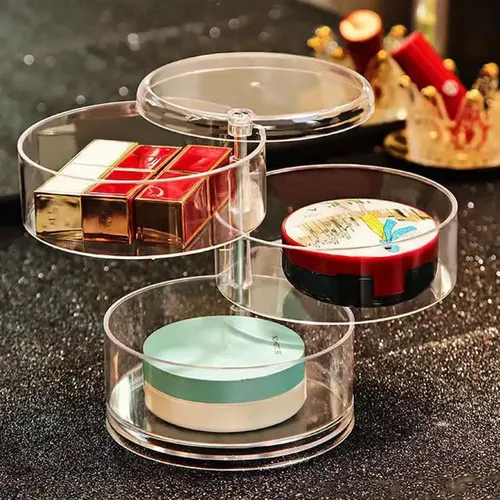 Organizador Maquillaje Acrílico Giratorio Cosméticos Make Up