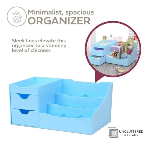 Organizador De Maquillaje Uncluttered Designs Azul
