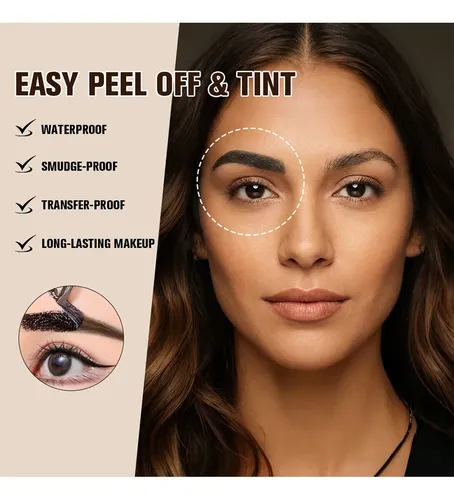 Gel Para Cejas Peel-off #03, Negro, Impermeable Y Resistente