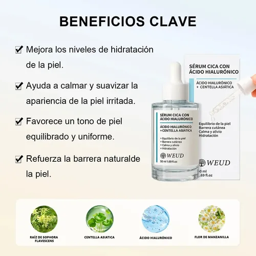 6pc Weud Facial Antiacne Tópico Lluminador,limpieza,repara