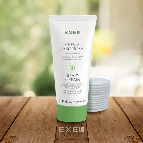 Crema Jabonosa Exel Tea Tree X 100ml Para Acne O Piel Grasa.