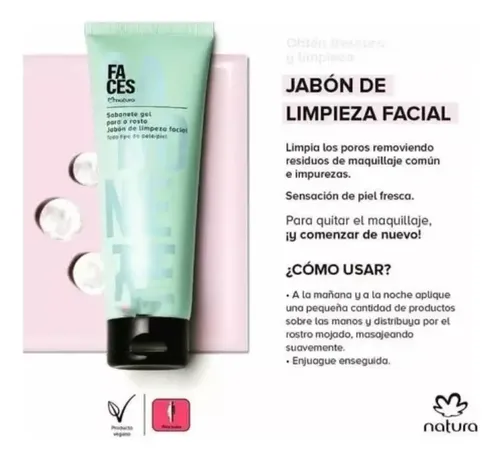 Gel Limpiador Facial Natura Faces 50g