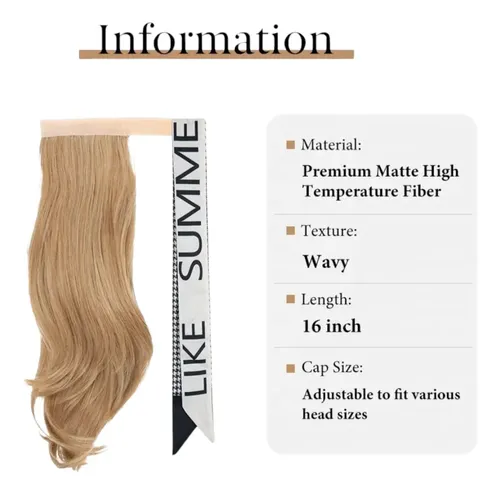 Cola De Cabello + Pañuelo Elegante Extensión Ponytail P041