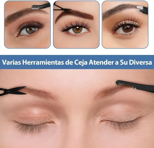 Tijeras Para Cejas, Pinzas Para Cejas, Kit 6 Piezas
