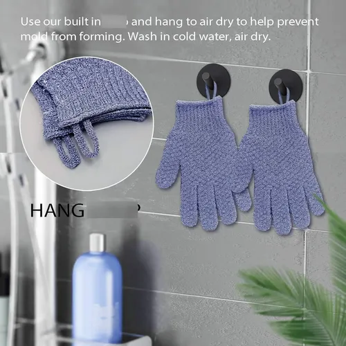 Guantes Exfoliantes De Baño Doble Textura Para Ducha Y Spa