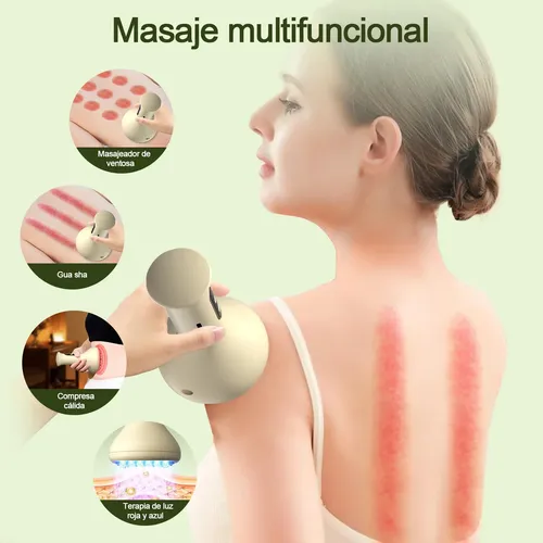 Masajeador Anticelulitis Con Función De Succión Y Ventosas Beige