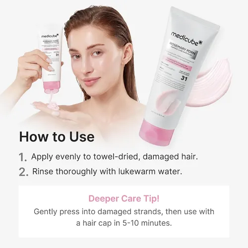 Medicube Rosemary Pdrn Deep Damage Care Hair Mask Mascarilla
