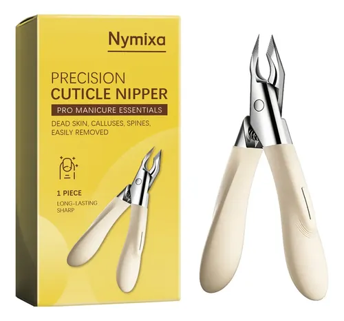 Recortador De Cutículas Zx Nymixa, Color Beige, Punta Curva,
