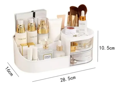 Organizador Multiuso Oh My Shop Maquillaje con Cajones de Plástico Blanco