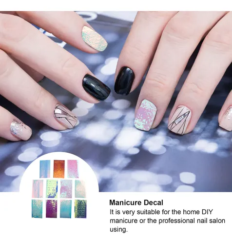 Calcomanía Decorativa De Manicura, 11 Unidades, Para Uso En