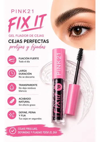Gel Fijador De Cejas Pink21 Fix It Transparente Eyebrow Gel