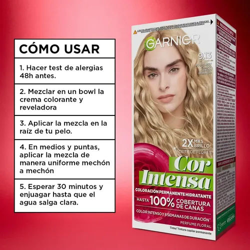 Kit Tintura Permanente Cor Intensa 9.13 Garnier