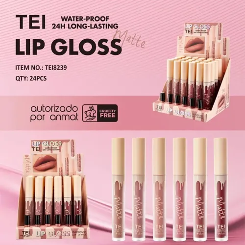 Labial Matte Watter Proof 24 Hs Tei Tonos Nude Lefemme