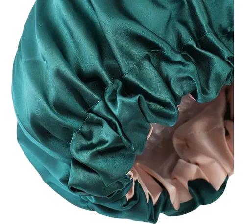 2-layer Waterproof Elastic Shower Bonnet For Long Braids, .y
