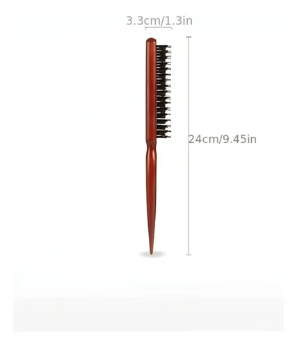 Peine Cola De Rata Con Cerdas Doble Fila Three-row Pointed Tail Comb (high Quality)