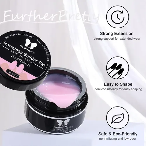Kit Gel Builder Uñas 4 Colores Furtherpretty