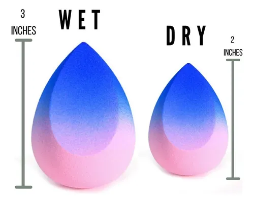 Esponja De Maquillaje Dynec Ombre, Color Degradado, Sin Láte