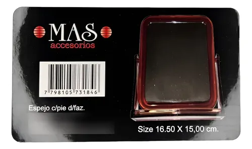 Espejo De Maquillaje Con Pie Dos Caras Aumento Mesa 360°