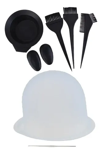 Compatible Con Genérico Kit Teñido Cabello 6pz Bol Cepillo /