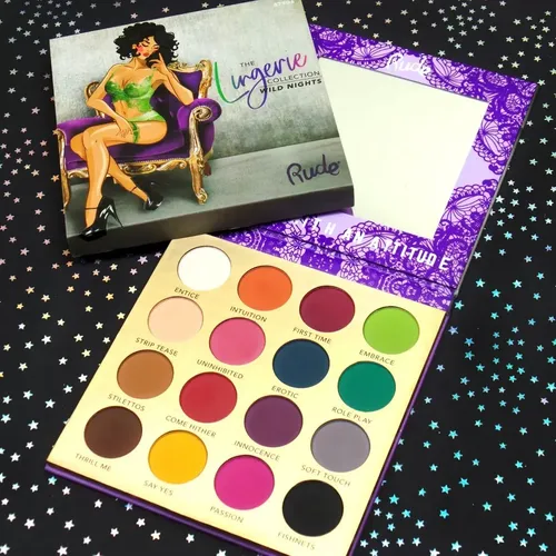 Paleta Sombras Mate Rude Cosmetics The Lingerie Collection Wild Nights 16 Tonos