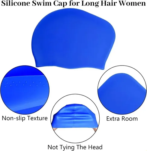 Gorro De Baño Grande Para Cabello Largo, Paquete De 2