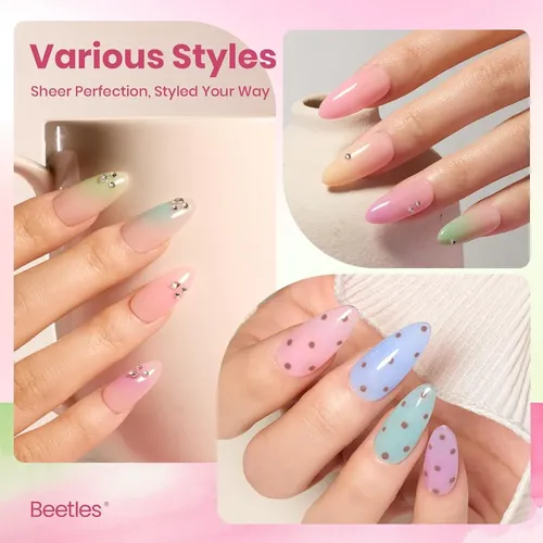 Set Esmaltes Gel Beetles Spring Nectar 6 Colores Pastel 15ml