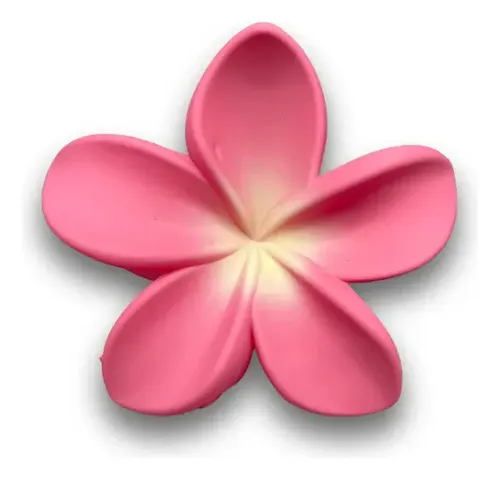 Pack Broches Hebilla De Pelo Flor Hawái Mate En Degrades X4 Fucsia/amarillo/blanco/verde