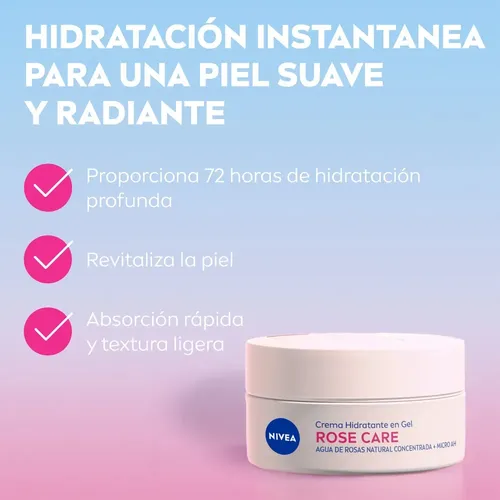 NIVEA Rose Care Crema Facial Hidratante En Gel 50ml