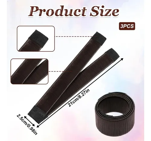Hacedores De Moño Para Cabello Cobee 3 Pcs Marrón