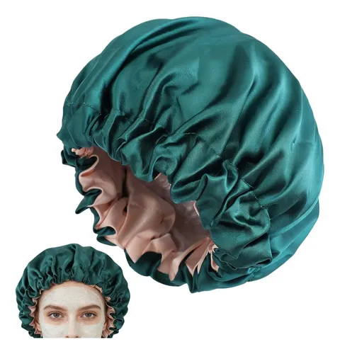 2-layer Waterproof Elastic Shower Bonnet For Long Braids, .y