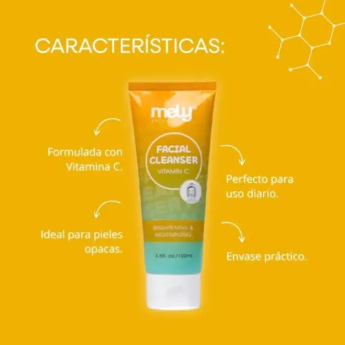 Limpiador Facial Extracto Vitamina C Piel Hidratada Luminosa