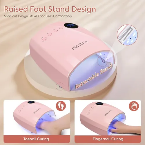Lámpara Uv Led Inalámbrica 72w Secado Rápido Uñas