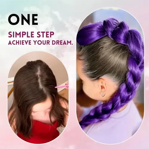 K-pop Style Multi-color Braided Ponytail For Cosplay Navy