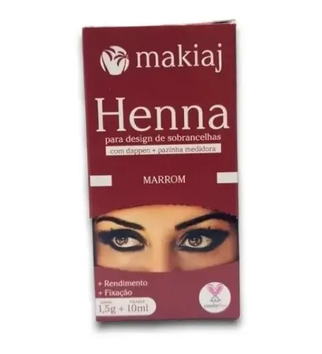 Henna Perfilador De Cejas Tinte Makiaj Brasil Tonos Color Marrón