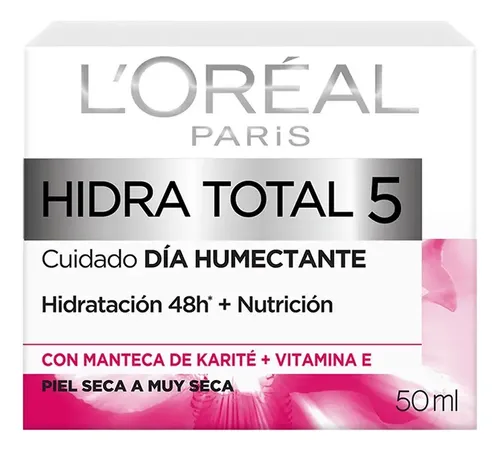 Crema Facial L’ Oréal Humectante Día Hidrata Nutre 50 Ml Tipo de piel Piel Seca a Muy seca