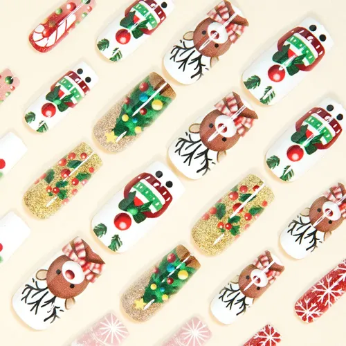 Pegatinas Navideñas Para Decoración De Uñas En Polvo
