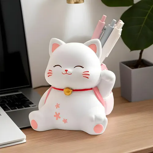 Porta Brochas De Maquillaje Organizador De Lápices Gato Lind