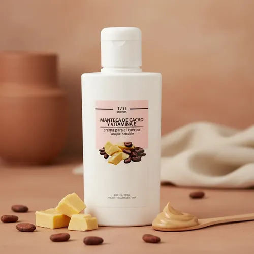 Crema Corporal Tsu Manteca Cacao Vitamina E Piel Sensible X2