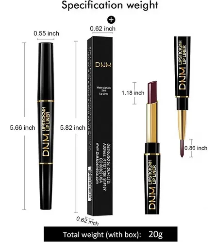 Set De Lápiz Labial Y Delineador Kaely 30 Unidades Color