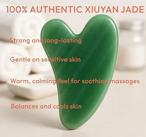 Herramienta Facial Jade Gua Sha, 100% Natural, De Xiuyan Jad