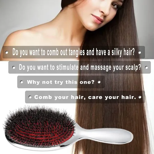 Pro Hair Brush: Peine Antiestático For Masaje Con Paleta Y