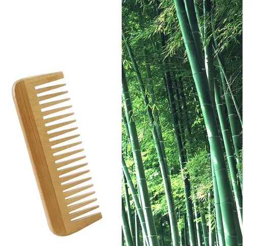 Peineta De Madera Maciza Gruesa, 2 Unidades, Peine De Diente
