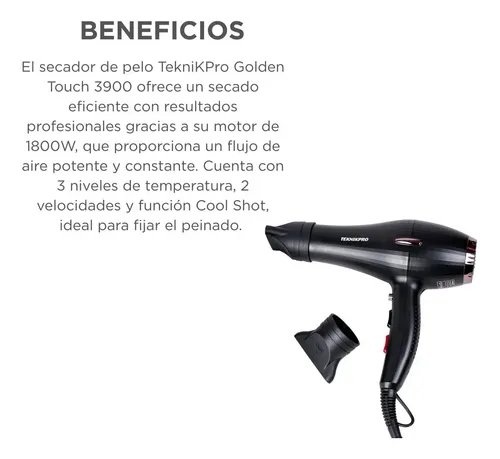 Secador Profesional Golden Touch 3900 Teknikpro