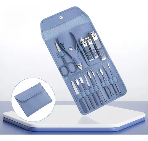 Kit De Manicura Y Pedicura 16 Piezas Con Estuche//2026