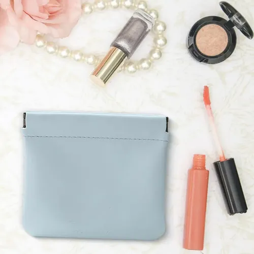 Estuche Tipo Cartera For Cosméticos De 2 Bolsillos Con Cier