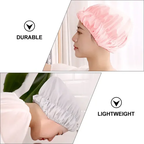 ` 2 Gorros De Ducha Elásticos De Poliéster Impermeables U
