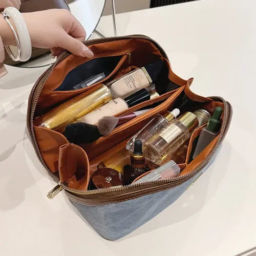 Bolsa Almohada China Gran Cap Maquillaje Aseo 2en1 Portátil