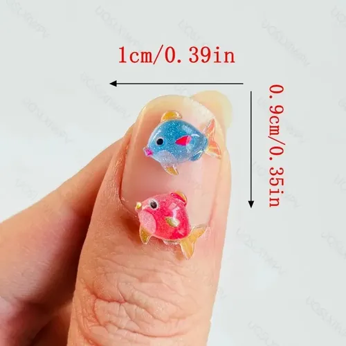 50 Bonitos Accesorios Para Uñas Con Forma De Pez Cielo Estre