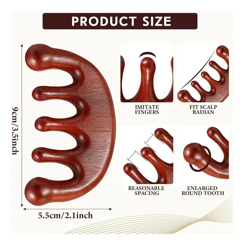 2 Pieces Of Peine Gua Sha For Wood Leather